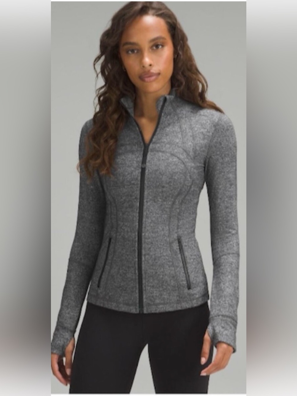 Lululemon Define Jacket Size 10 Heathered Charcoal Gray Full Zip Athletic